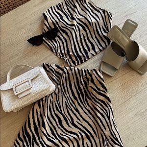 Tiger Striped Halter Set